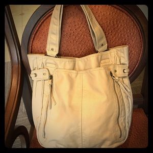 Bueno beige soft leather purse